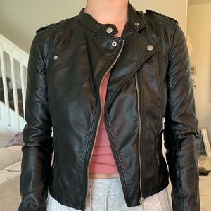Black Faux Leather Jacket